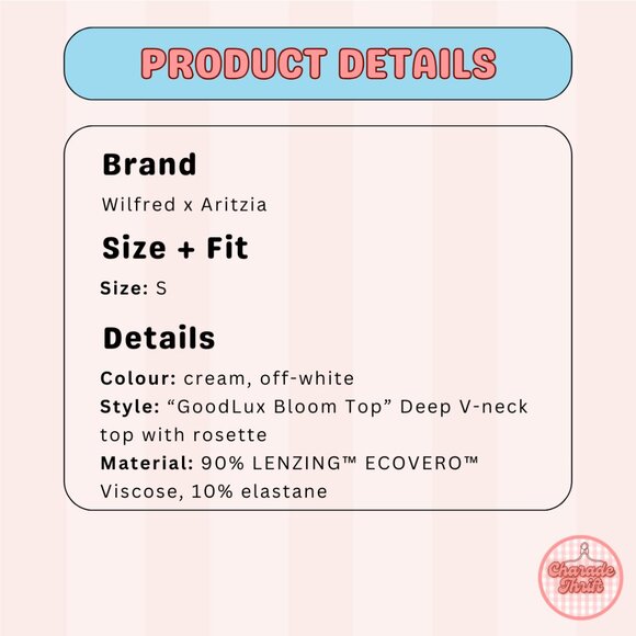 Wilfred x Aritzia "Goodlux Bloom Top" - Picture 3 of 3